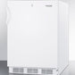 Summit FF6LWADA Ada Compliant All-Refrigerator For Freestanding General Purpose Use, With Lock, Automatic Defrost Operation And White Exterior