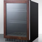 Summit SCR2466PUBPNR Built-In Undercounter Craft Beer Pub Cellar With Glass Door With Panel-Ready Frame, Digital Controls, And Black Cabinet
