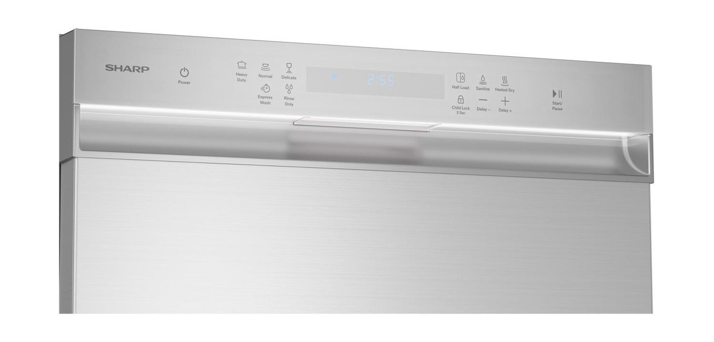Sharp SDW6506JS 24 In. Slide-In Stainless Steel Hybrid 49 Db Dishwasher