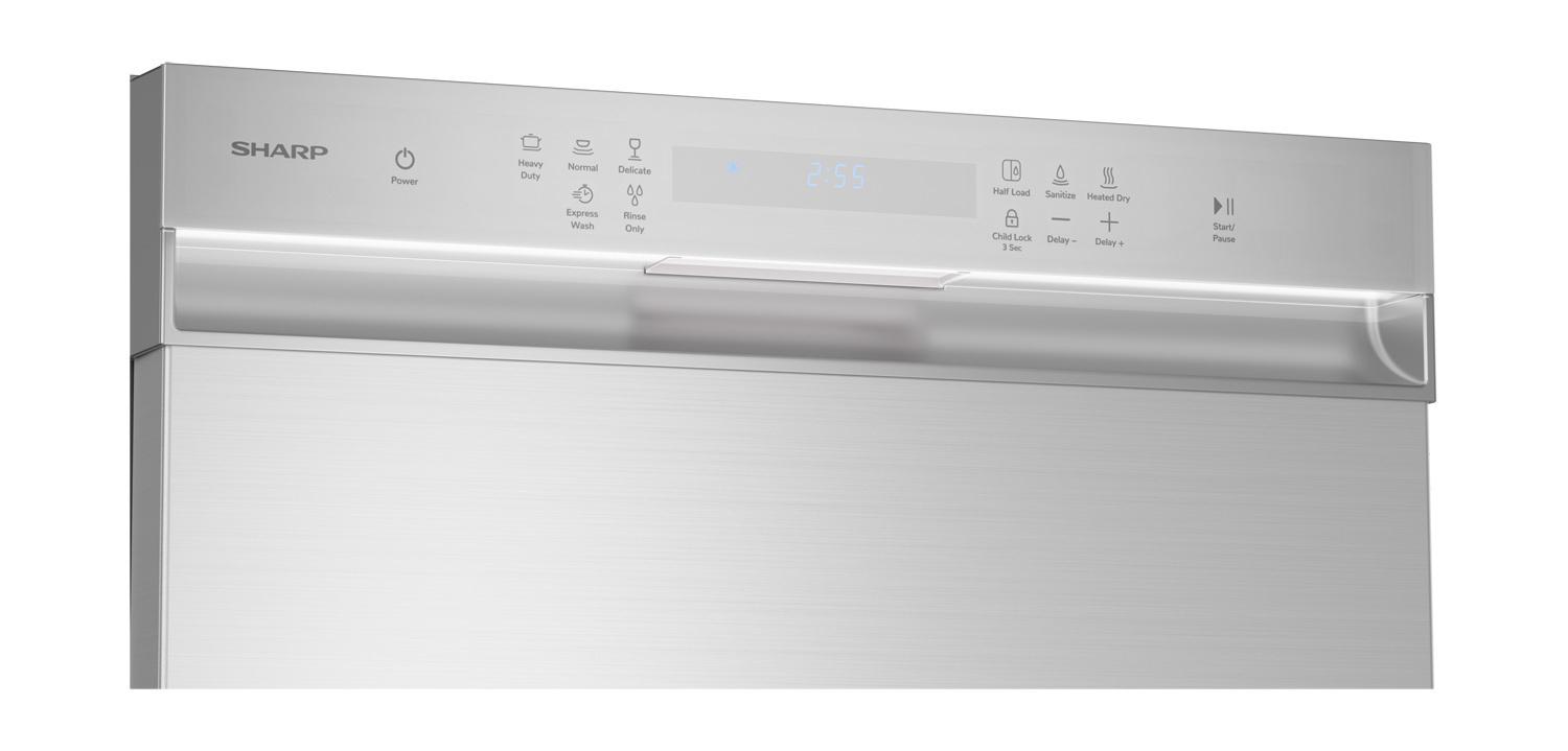 Sharp SDW6506JS 24 In. Slide-In Stainless Steel Hybrid 49 Db Dishwasher