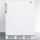 Summit CT661BI Built-In Undercounter Refrigerator-Freezer For Residential Use, Cycle Defrost With A Deluxe Interior And White Exterior Finish
