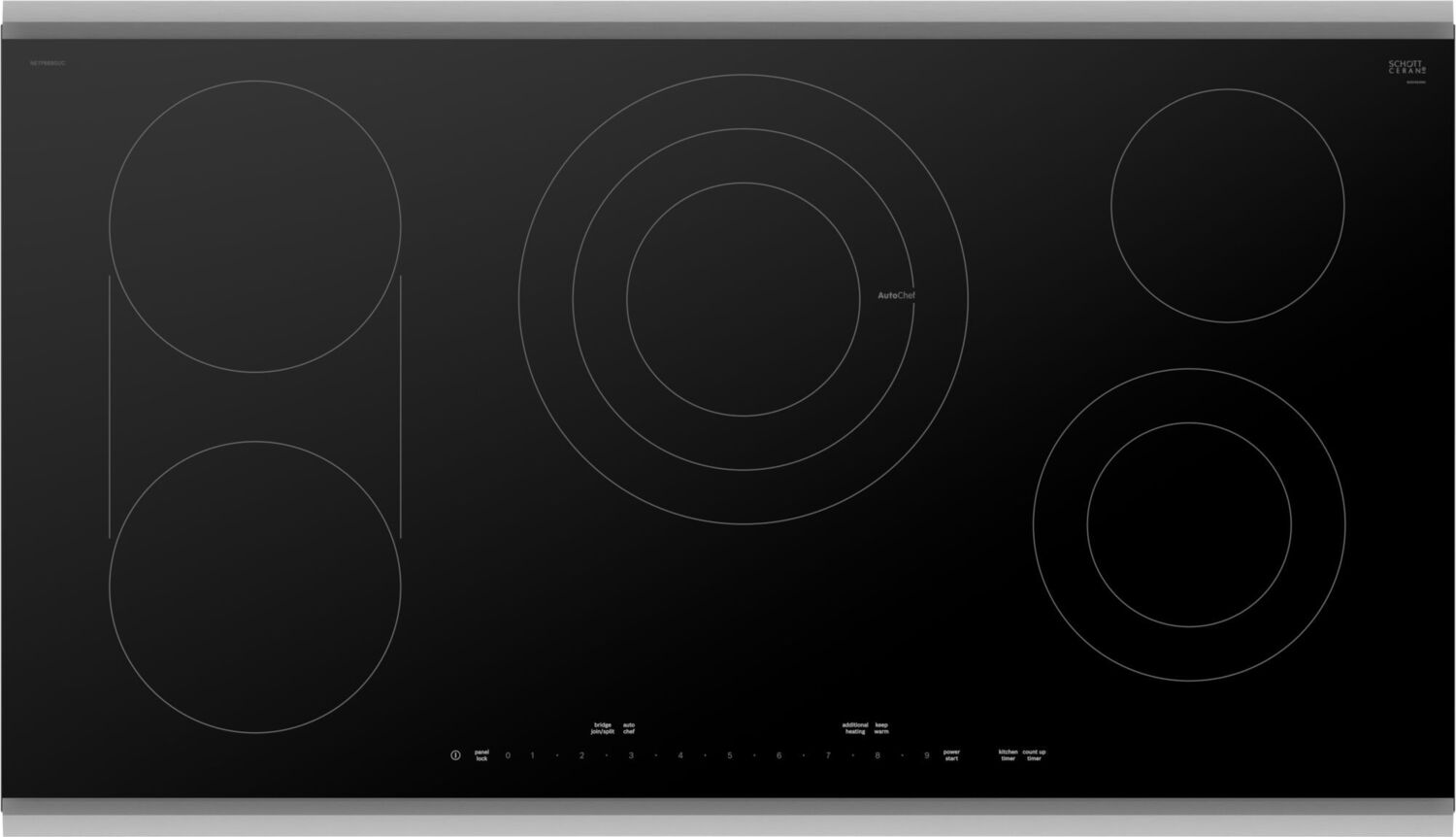 Bosch NETP669SUC Benchmark® Electric Cooktop 36'' Black, Surface Mount With Frame Netp669Suc