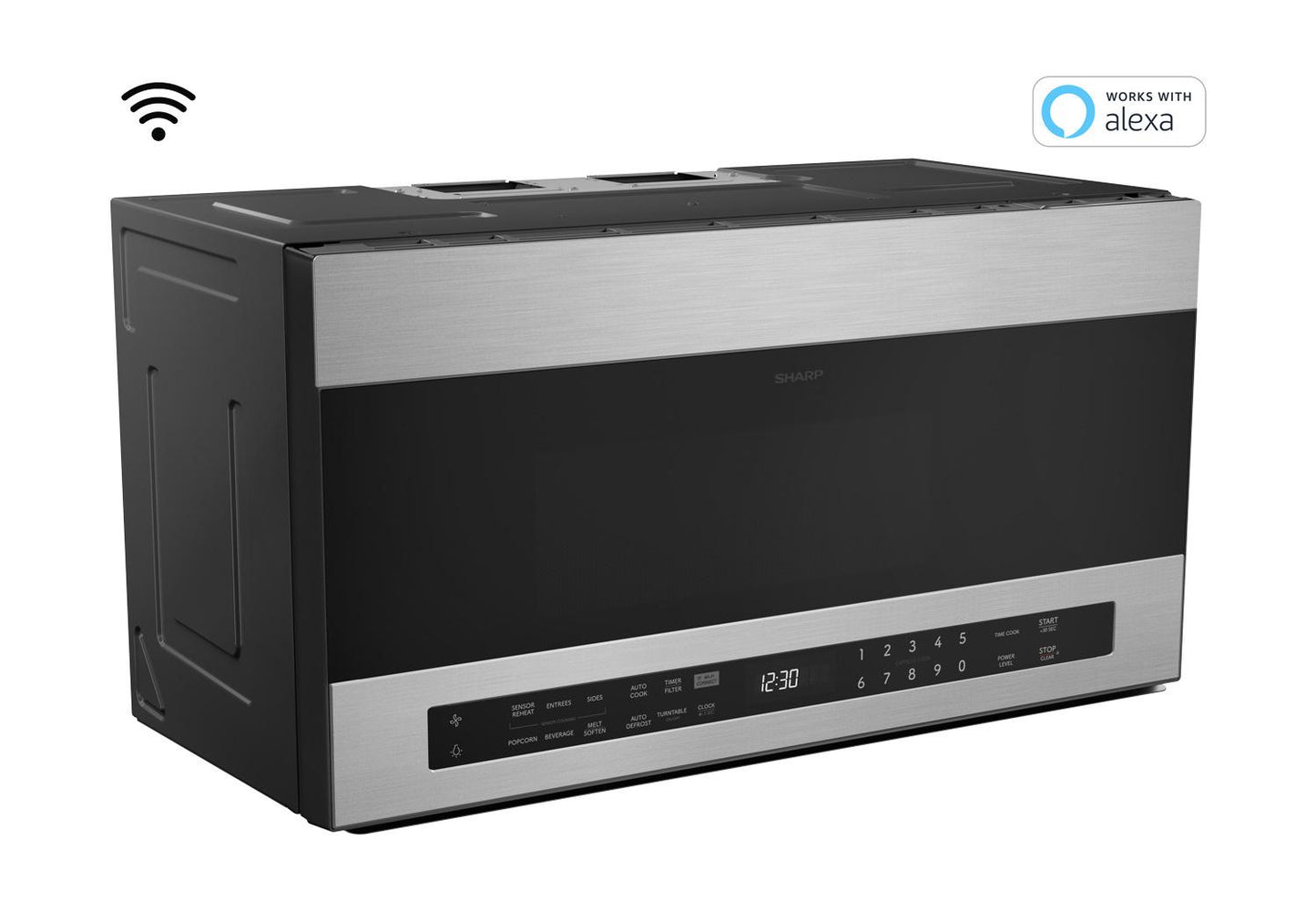 Sharp SMO1969JS 1.9 Cu. Ft. Smart Over-The-Range-Microwave Oven