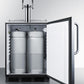Summit SBC58BBICSSADA Built-In Undercounter Ada Height Commercially Listed Dual Tap Beer Dispenser In Stainless Steel