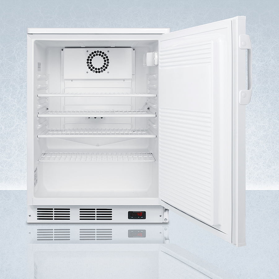 Summit FF7LWGP Commercially Listed Freestanding All-Refrigerator For General Purpose Use, With Front Lock, Automatic Defrost Operation And White Exterior