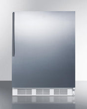 Summit CT661SSHVADA Ada Compliant Freestanding Refrigerator-Freezer For Residential Use, Cycle Defrost With Deluxe Interior, Ss Wrapped Door, Thin Handle, And White Cabinet