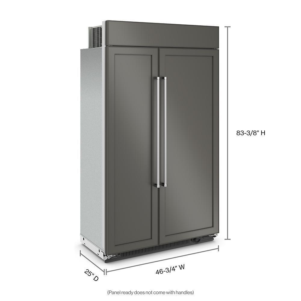 Kitchenaid KBSN708MPA 30 Cu. Ft. 48"" Built-In Side-By-Side Refrigerator With Panel-Ready Doors