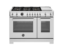 Bertazzoni PRO486BTFGMXT 48 Inch All-Gas Range 6 Brass Burners And Griddle Stainless Steel