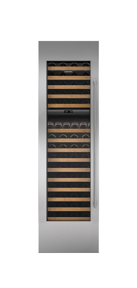 Sub-Zero 7025378 Stainless Steel Wine Storage Door Panel With Tubular Handle And 6" Toe Kick - Right Hinge