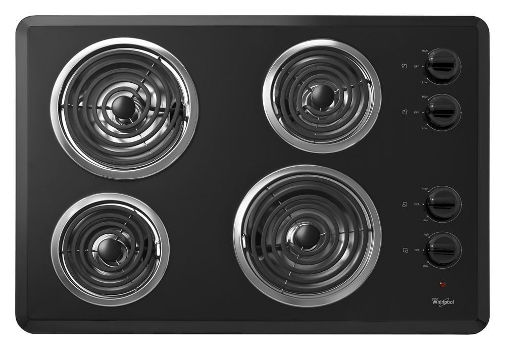 Whirlpool WCC31430AB 30" Electric Cooktop With Dishwasher-Safe Knobs