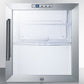 Summit SCR215LBI Commercially Approved Built-In Capable Glass Door Refrigerator With Digital Thermostat And White Cabinet Finish