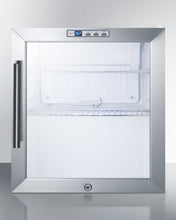 Summit SCR215LBI Commercially Approved Built-In Capable Glass Door Refrigerator With Digital Thermostat And White Cabinet Finish