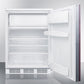 Summit CT66LBIIF Built-In Undercounter Refrigerator-Freezer For General Purpose Use, W/Dual Evaporator Cooling, Lock, Integrated Door Frame For Overlay Panels, White Cabinet