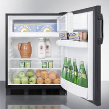 Summit CT66BBIADA Built-In Undercounter Ada Compliant Refrigerator-Freezer For General Purpose Use, With Dual Evaporator Cooling, Cycle Defrost, And Black Exterior