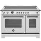 Bertazzoni HER486IGFEPXT 48 Inch Induction Range, 6 Heating Zones And Cast Iron Griddle, Electric Self-Clean Oven Stainless Steel
