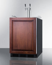 Summit SBC58BBIIFWKDTWINADA Built-In Undercounter Ada Height Commercially Listed Dual Tap Wine Dispenser With Panel-Ready Door And Black Cabinet