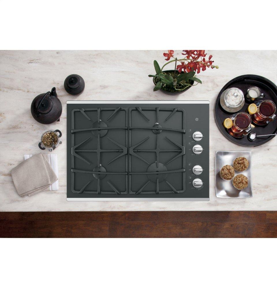 Ge Appliances JGP5530SLSS Ge® 30" Built-In Gas On Glass Cooktop With Dishwasher Safe Grates