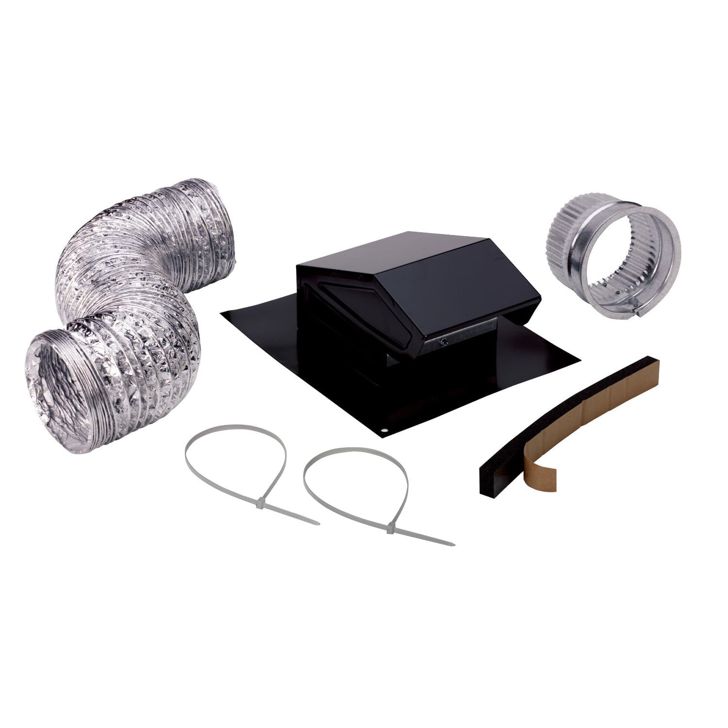 Broan RVK1A Broan® Roof Vent Kit, 8-Foot Of 4-Inch Flexible Aluminum Duct.