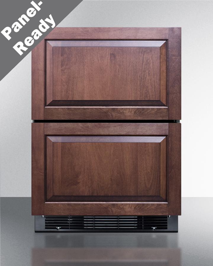 Summit SPRF2D5PNR 24" Wide Panel-Ready 2-Drawer Refrigerator-Freezer (Panel Not Included)