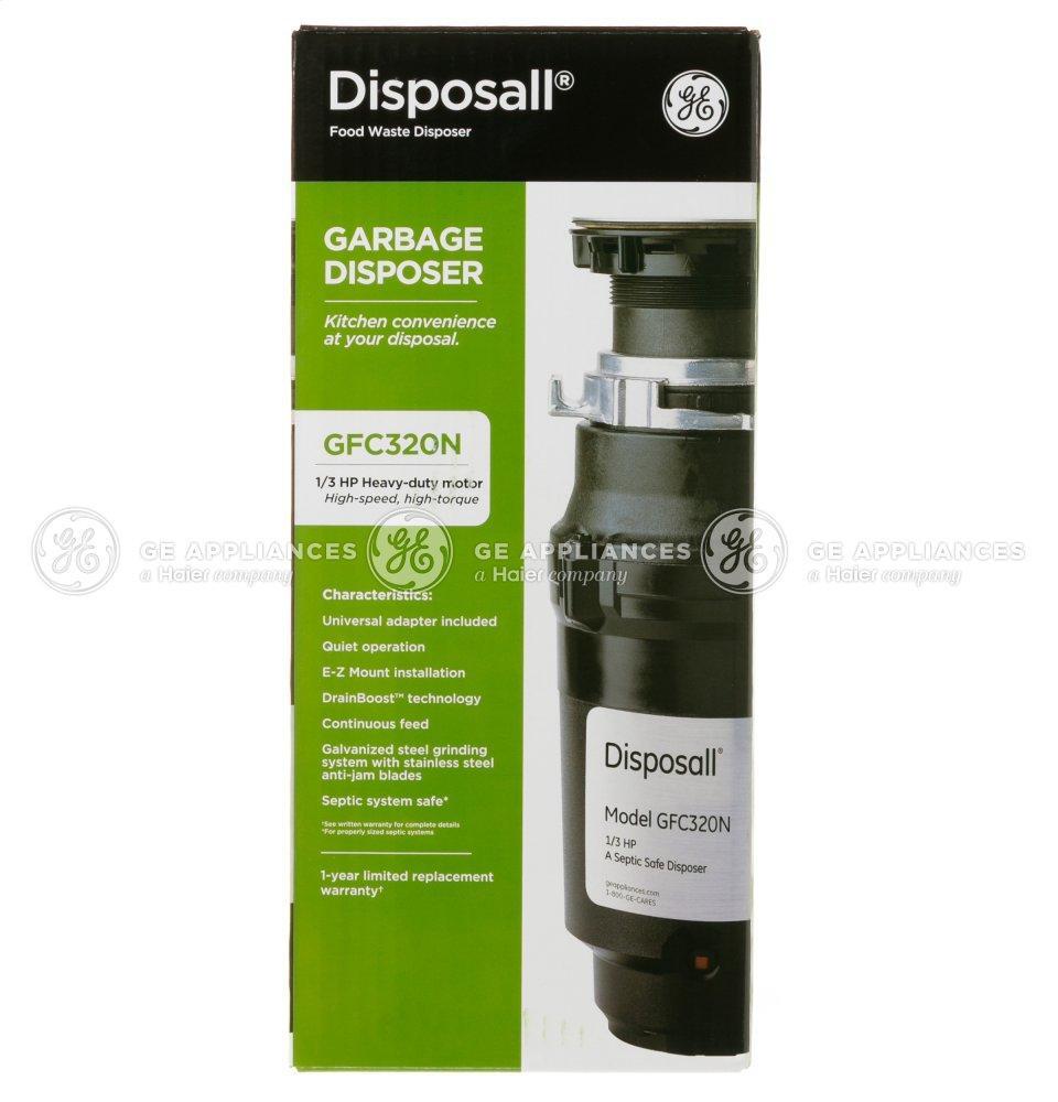 Ge Appliances GFC320N Ge1/3 Hp Continuous Feed Garbage Disposer Non-Corded
