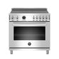 Bertazzoni PROF365INSXT 36 Inch Induction Range, 5 Heating Zones, Electric Self-Clean Oven Stainless Steel