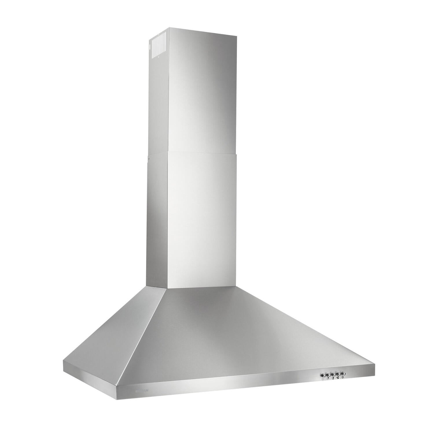 Broan BW5036SSL Broan® 36-Inch Convertible European Style Wall-Mounted Chimney Range Hood, 390 Max Blower Cfm, Stainless Steel Led Light