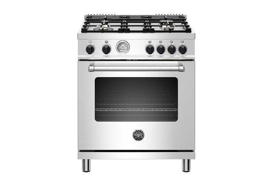 Bertazzoni MAST304GASXVLP 30" Master Series Range - Gas Oven - 4 Aluminum Burners - Black Knobs - Lp Version