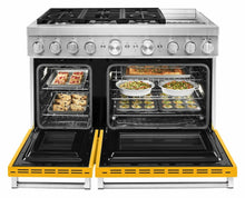 Kitchenaid KFDC558JYP Kitchenaid® 48'' Smart Commercial-Style Dual Fuel Range With Griddle - Yellow Pepper