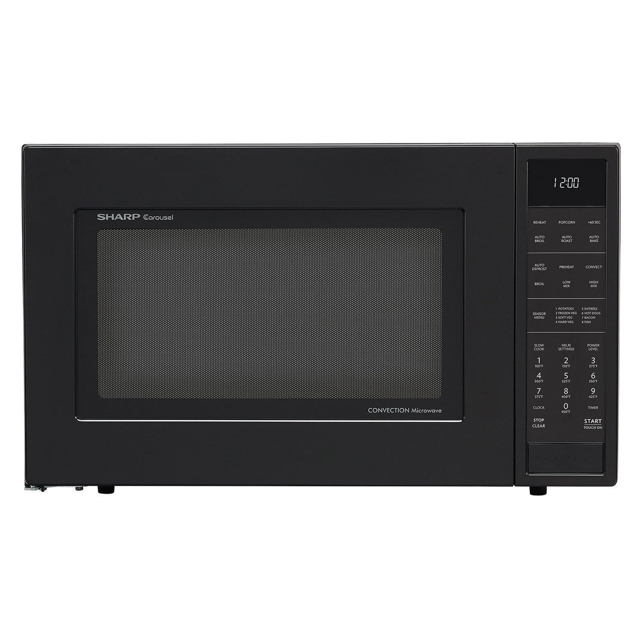 Sharp SMC1585BB 1.5 Cu. Ft. 900W Sharp Matte Black Carousel Convection Microwave Oven
