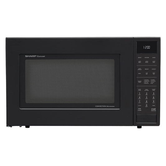 Sharp SMC1585BB 1.5 Cu. Ft. 900W Sharp Matte Black Carousel Convection Microwave Oven