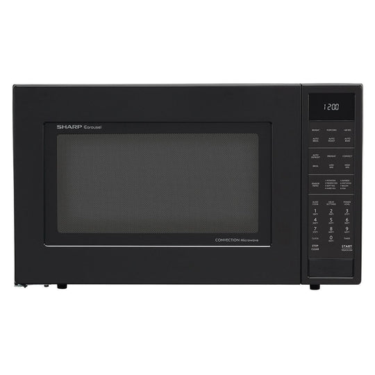 Sharp SMC1585BB 1.5 Cu. Ft. 900W Sharp Matte Black Carousel Convection Microwave Oven