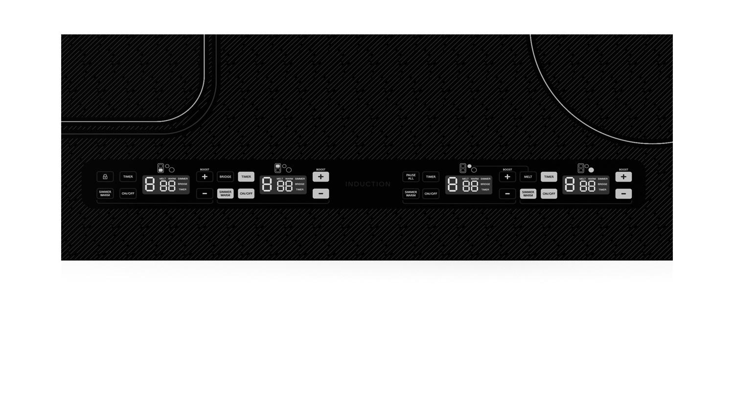 Sharp SCH3043GB Sharp 30 In. Induction Cooktop With Side Accessories