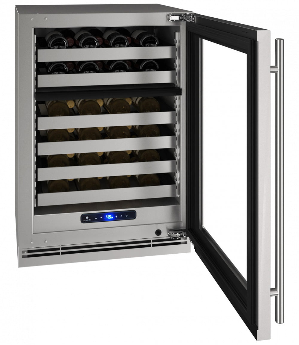 U-Line UHWD524SG01A Hwd524 24" Dual-Zone Wine Refrigerator With Stainless Frame Finish And Field Reversible Door Swing (115 V/60 Hz Volts /60 Hz Hz)