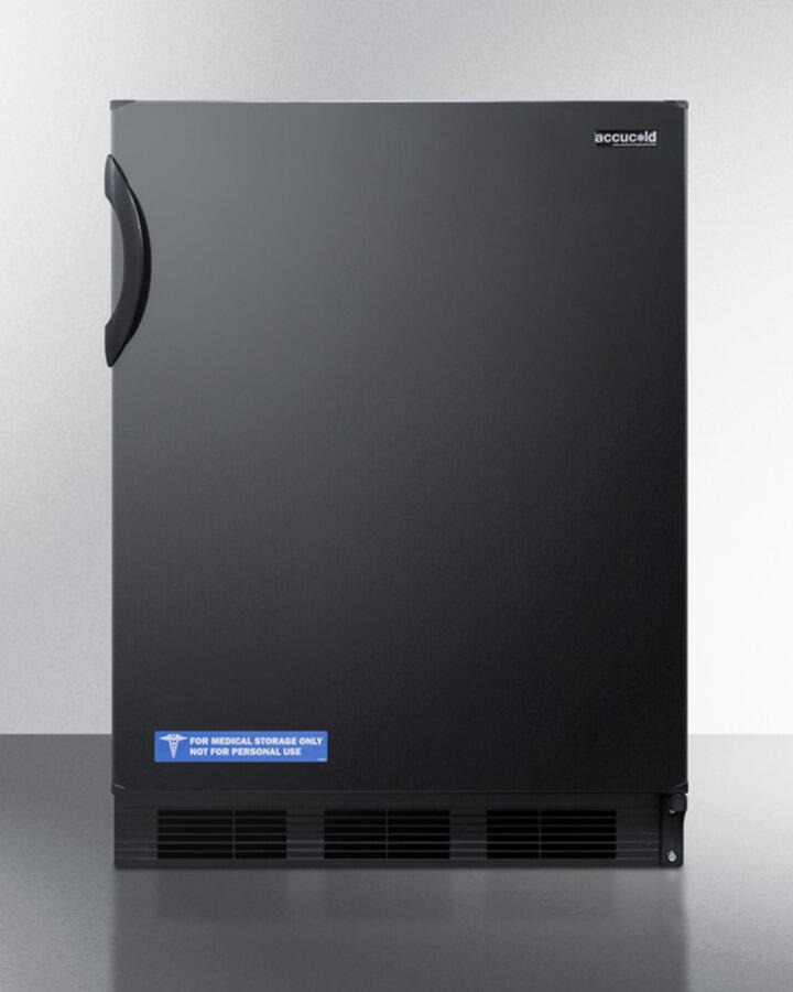 Summit FF6BADA Ada Compliant All-Refrigerator For Freestanding General Purpose Use, With Automatic Defrost Operation And Black Exterior