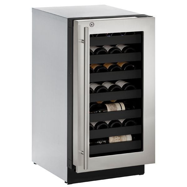 U-Line U3018WCS13B 3018Wc 18" Wine Refrigerator With Stainless Frame Finish And Right-Hand Hinge Door Swing (115 V/60 Hz Volts /60 Hz Hz)