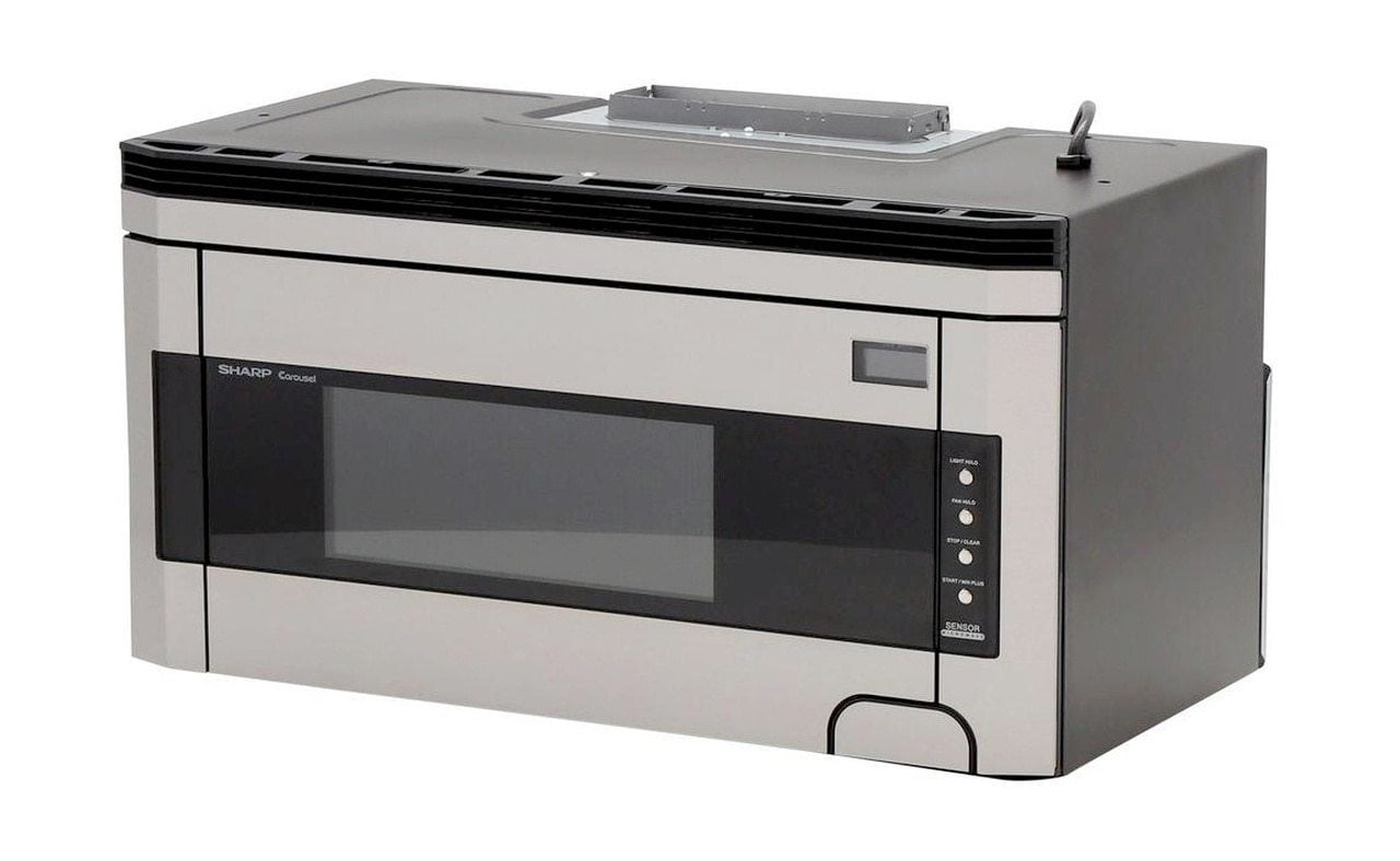 Sharp R1514TY 1.5 Cu. Ft. 1000W Sharp Stainless Steel Over-The-Range Carousel Microwave Oven