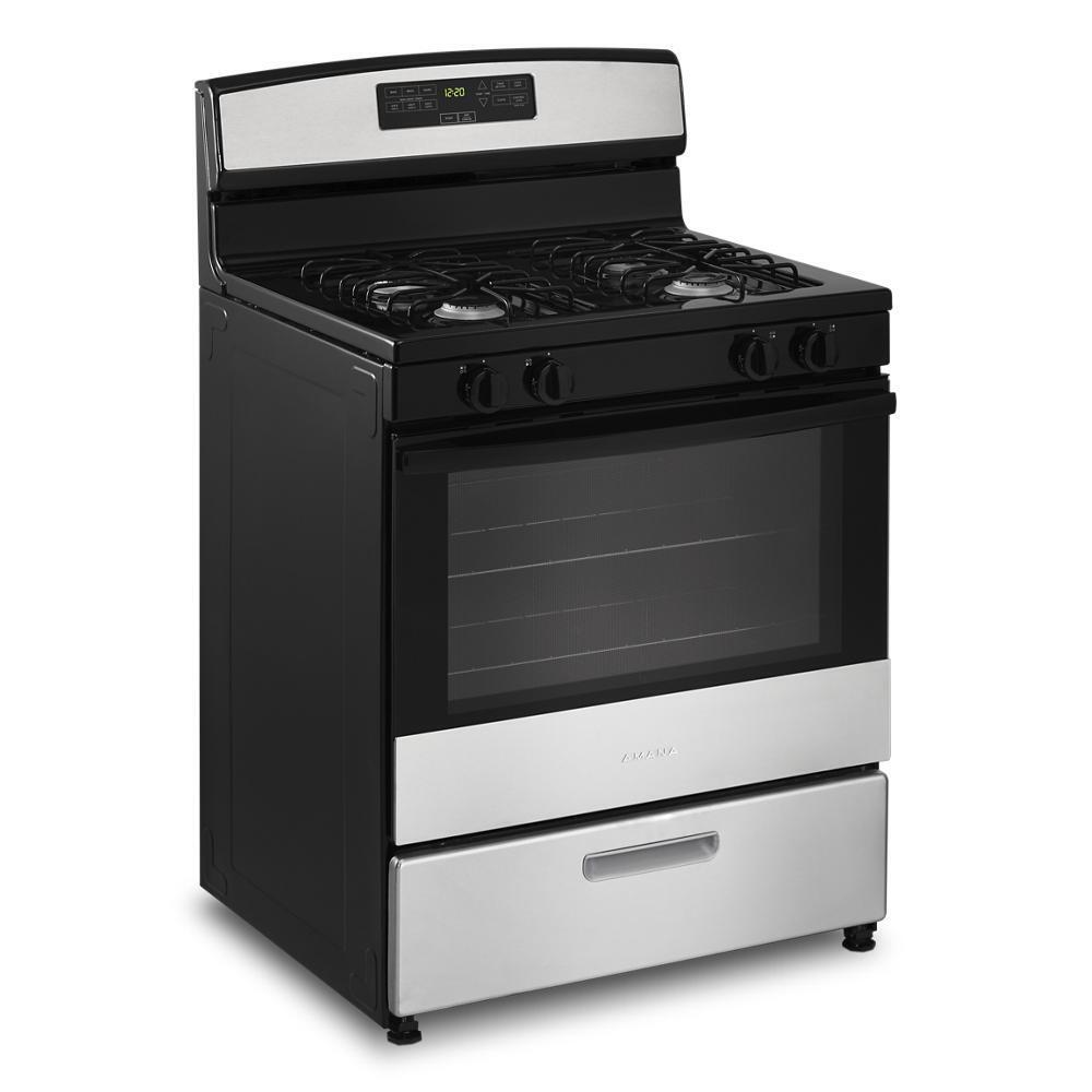 Amana AGR6303MMS 30-Inch Gas Range With Bake Assist Temps