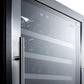 Summit SWC1380D 122 Bottle Dual Zone Wine Cellar With Seamless Stainless Steel Trimmed Glass Door, Lock, And Digital Controls