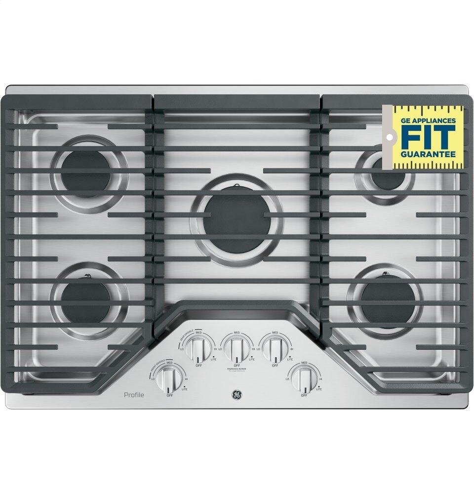Ge Appliances PGP7030SLSS Ge Profile&#8482; 30" Built-In Gas Cooktop With 5 Burners And Optional Extra-Large Cast Iron Griddle