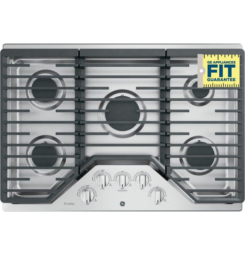 Ge Appliances PGP7030SLSS Ge Profile™ 30" Built-In Gas Cooktop With 5 Burners And Optional Extra-Large Cast Iron Griddle
