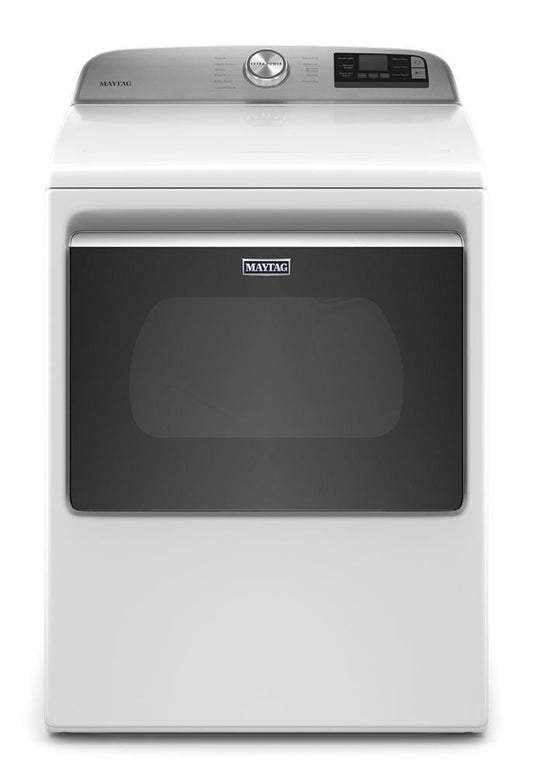Maytag MED6230HW Smart Capable Top Load Electric Dryer With Extra Power Button - 7.4 Cu. Ft.
