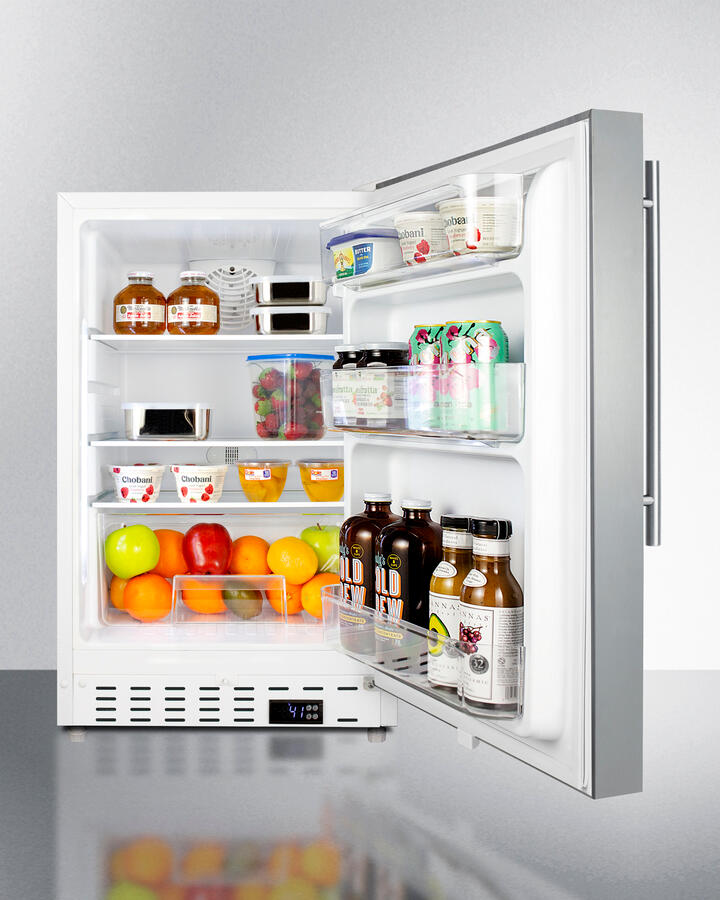 Summit ALR46WSSHV 20" Wide Built-In All-Refrigerator, Ada Compliant