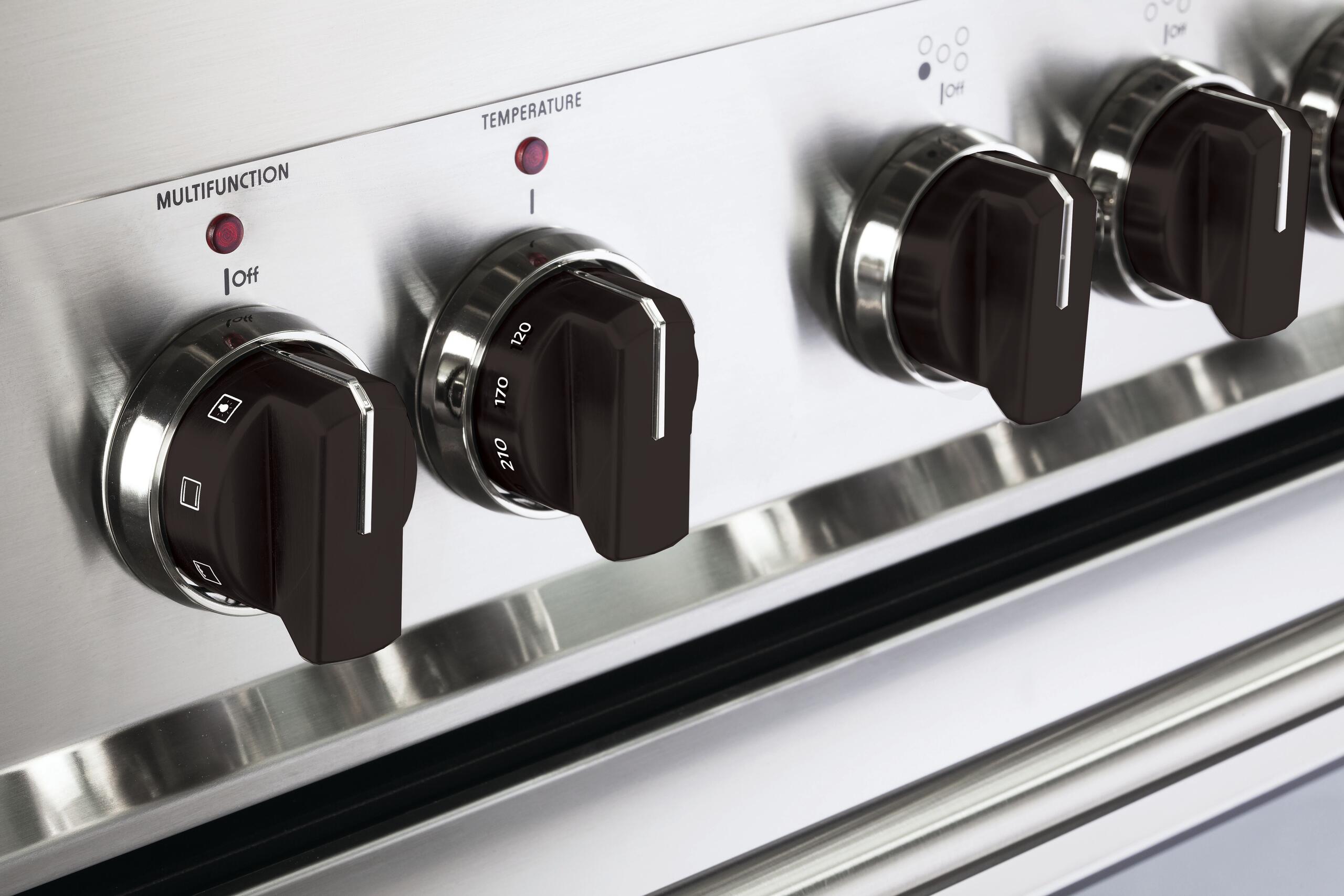 Verona VEKNDGESBLK Color Knob Set For Designer Single Oven Dual Fuel Range - Black