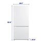 Element Appliance ERBM19CBW Element 18.7 Cu. Ft. Bottom Freezer Refrigerator - White