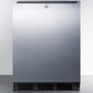 Summit AL752LBLBISSHH Ada Compliant Built-In Undercounter All-Refrigerator For General Purpose Use, Auto Defrost W/Ss Wrapped Door, Horizontal Handle, Lock, And Black Cabinet