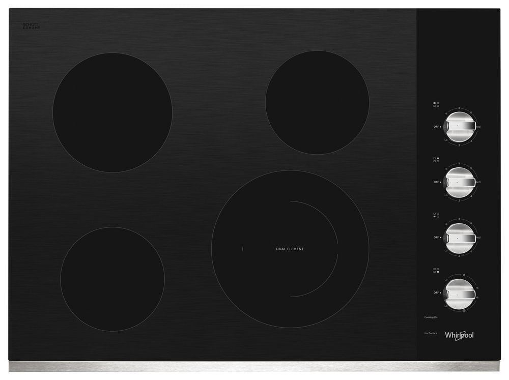 Whirlpool WCE55US0HS 30-Inch Electric Ceramic Glass Cooktop With Dual Radiant Element