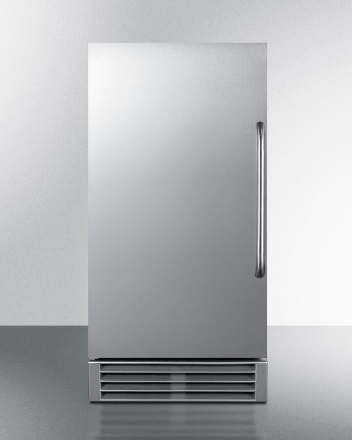 Summit BIM44GCSS 15" Wide 50 Lb. Built-In Undercounter Commercially Listed Clear Icemaker With Automatic Defrost, Internal Pump, And Complete Stainless Steel Exterior