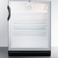 Summit SCR600BGLBIADA Commercially Listed Ada Compliant Built-In Undercounter Beverage Center With Black Cabinet, Glass Door, And Lock