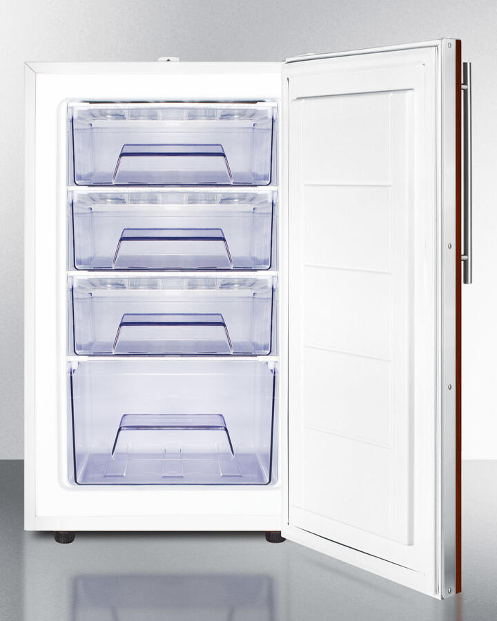 Summit FS407LBI7IFADA Commercially Listed Ada Compliant 20" Wide Built-In Undercounter All-Freezer, -20 C Capable With A Lock And Integrated Door Frame For Full Overlay Panels