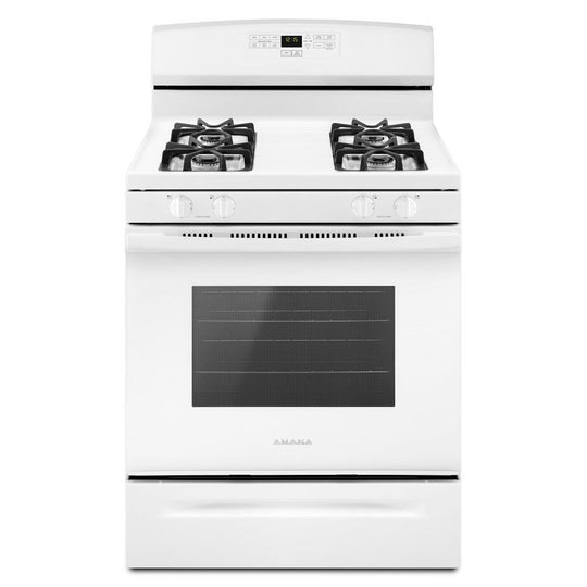 Amana AGR6303MMW 30-Inch Gas Range With Bake Assist Temps
